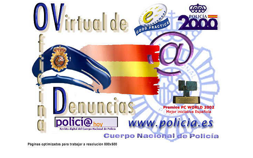 Web de denuncias de la Policía Nacional